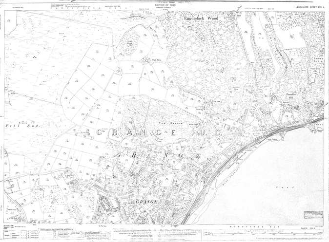Ordnance Survey Map of Grange-over-Sands 25-inch 1933
