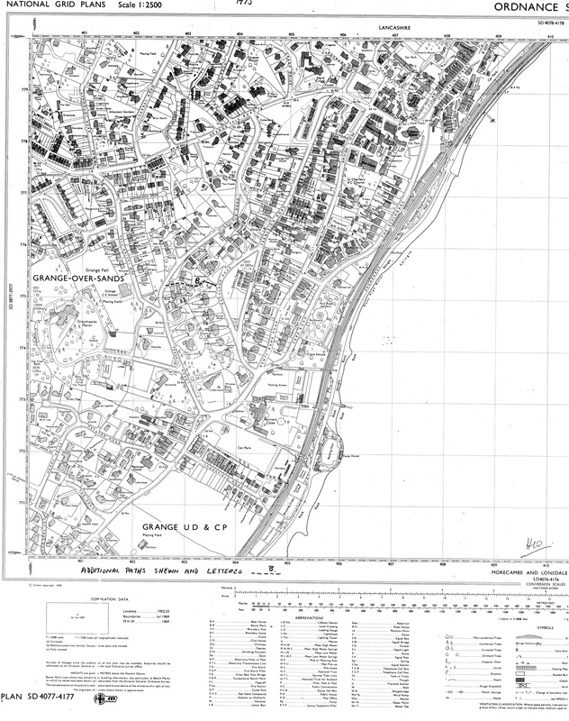 Ordnance Survey Map of Grange-over-Sands 1970