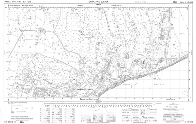 Ordnance survey map of Grange-over-Sands