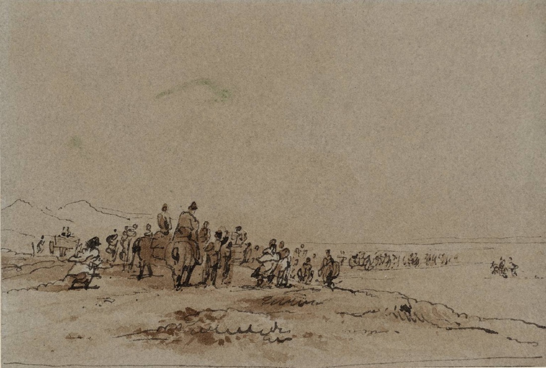 David Cox - Sketch for 'Crossing Lancaster Sands'  Date unknown.  (Tate Gallery)