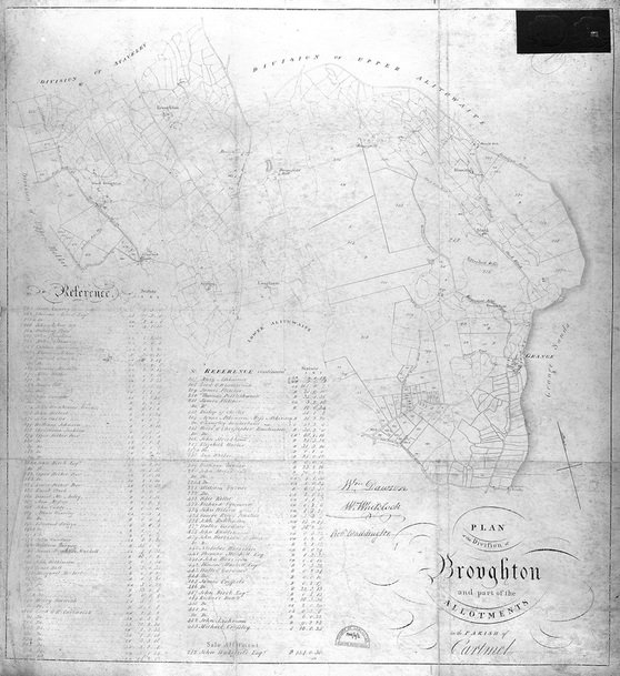 Cartmel Enclosure Award Map of Broughton Township - Grange-over-Sands 1796 1800 1809